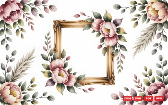 Boho Floral Watercolor Aesthetic: Graphics and Illustrations for Real Brands