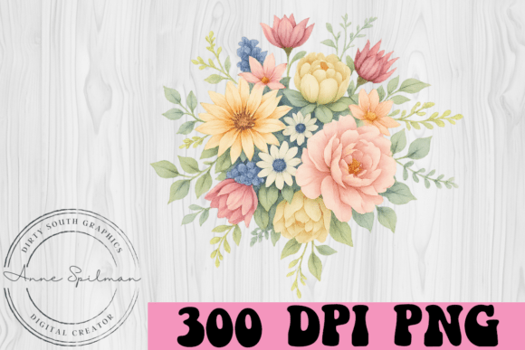 Colorful Watercolor Floral Bouquet Review