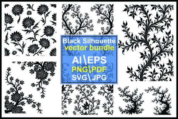 Floral and Tree Branch Silhouettes: Essential Graphics for Illustrations