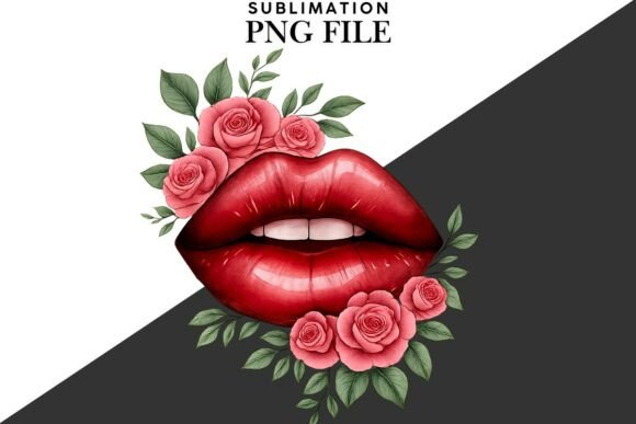 Floral Lips Png Design for T-shirts: A Designer's Review