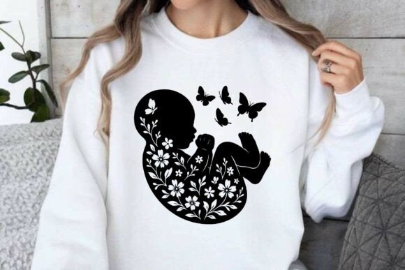 Floral Newborn Baby with Butterflies SVG Review
