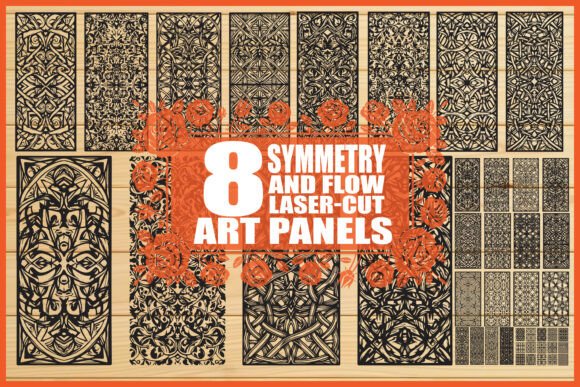 Geometric Floral Wall Panel Vector Bun: Graphics & Illustrations for Makers