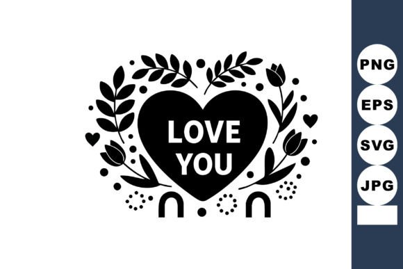 Heart with Love You Message and Floral W Review
