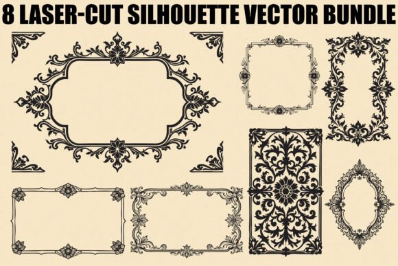 Laser Cut Floral Mandala Vectors for Graphics and Illustrations