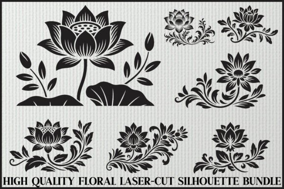 Luxury Floral Cutout Designs Set for Graphics and Illustrations