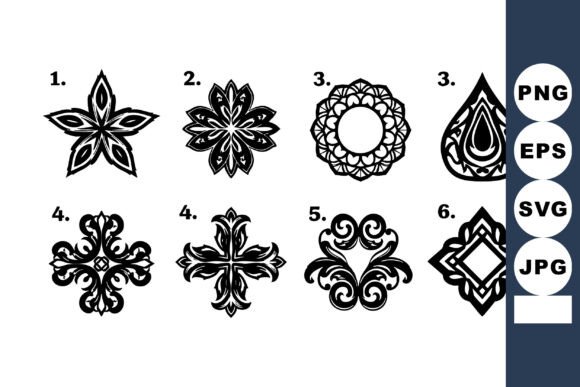 Ornamental Black Vector Floral and Geome Graphics Review
