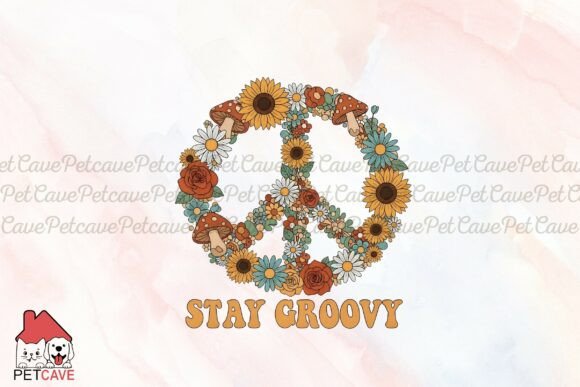 Peace Sign Floral Png Graphics for Handmade Illustrations