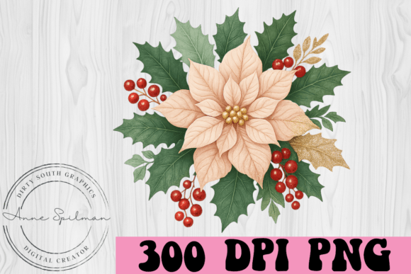 Pink Poinsettia Floral Arrangement Review for Embroidery