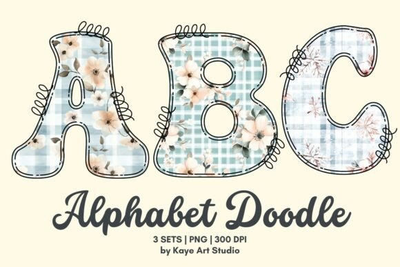 Reviewing Bluish Floral Patterns Alphabet Clipart for Real Embroidery