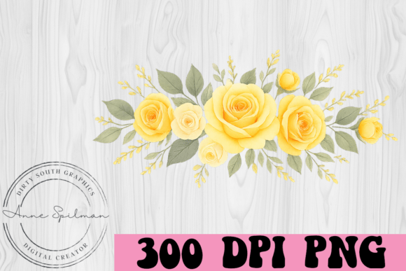 Yellow Floral Swag Wreath: A Fresh Graphic for Local Branding